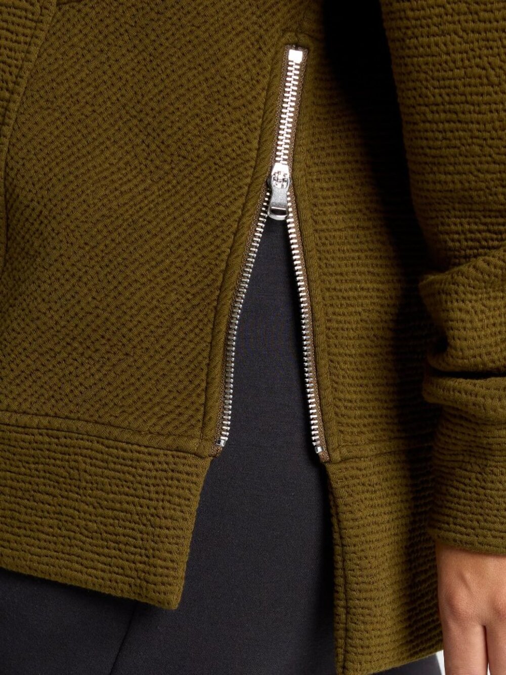 CALIA Women's Elevate Side Zip Tun - Color: Dark Khaki Olive - Picture 5 of 5
